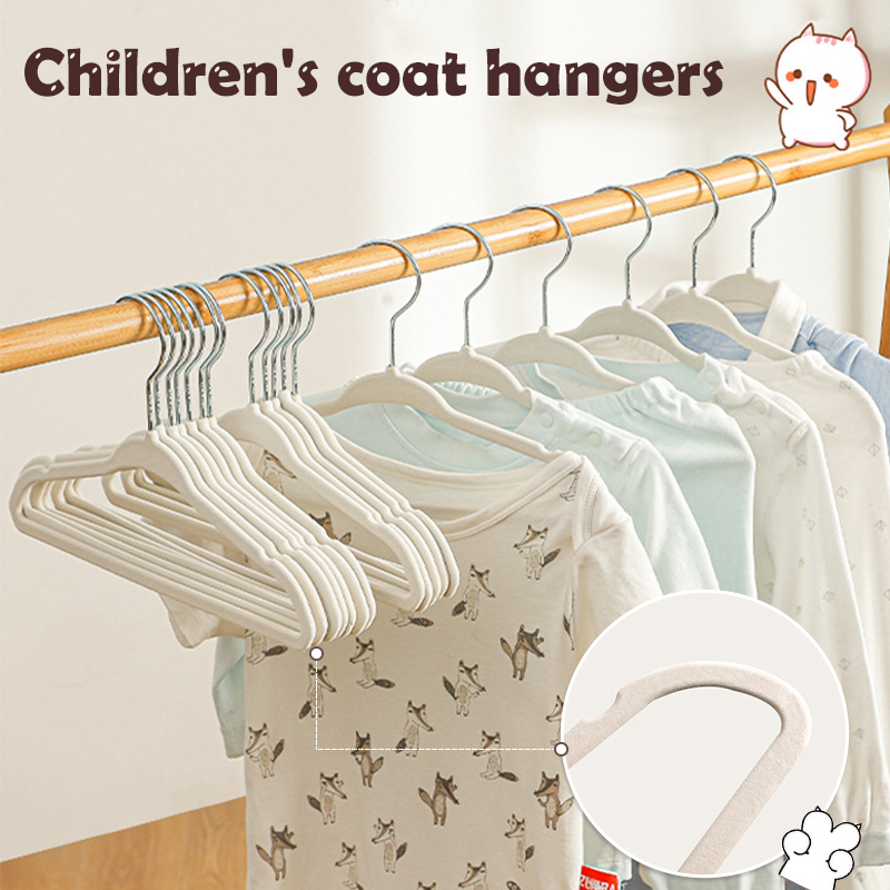 Baby Clothes Organiser - 10/20pcs Velvet Hangers Non-Slip Rotin Baby