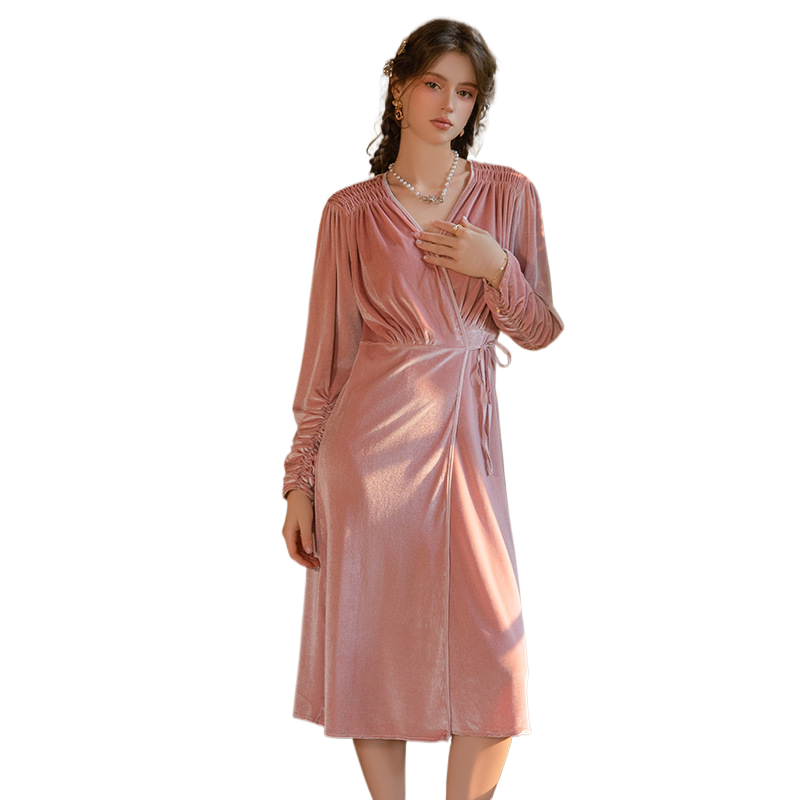 Baby Gown Nightwear - Sexy Lingerie French Velvet Robe Women