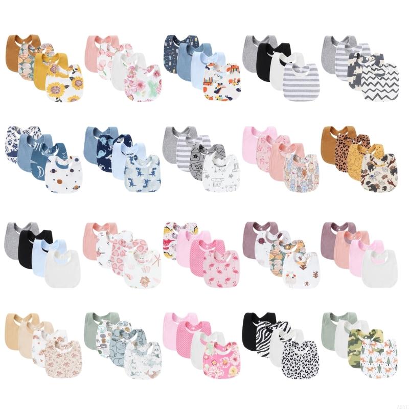 A5YC Pack of 4pcs Baby Burp Cl - Printed Bibs Pack recension och pris
