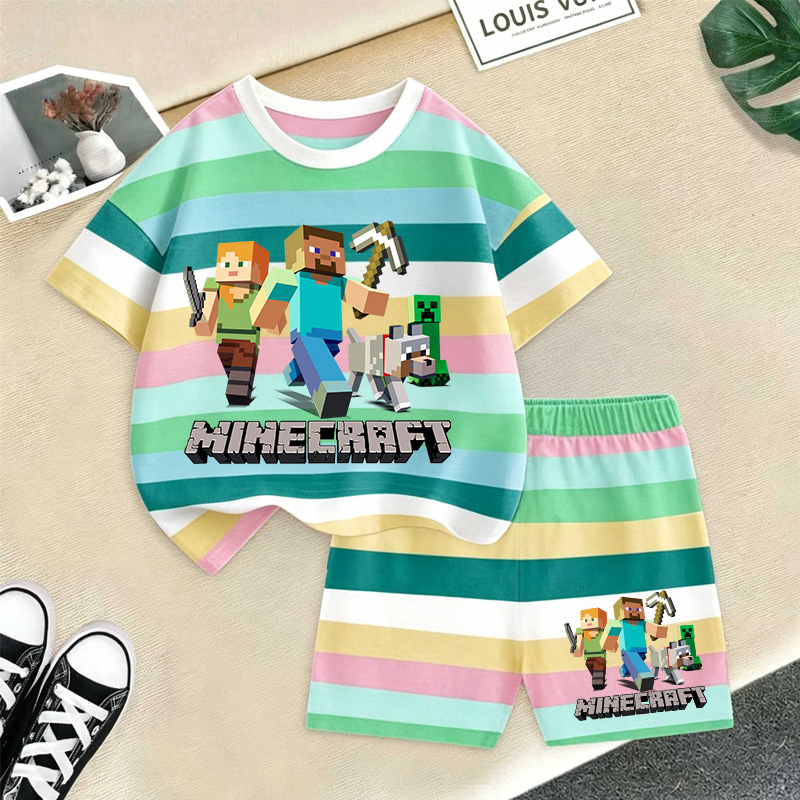 Minecrafted Girl boy Summer T  - Baby Clothing Deals recension och pris