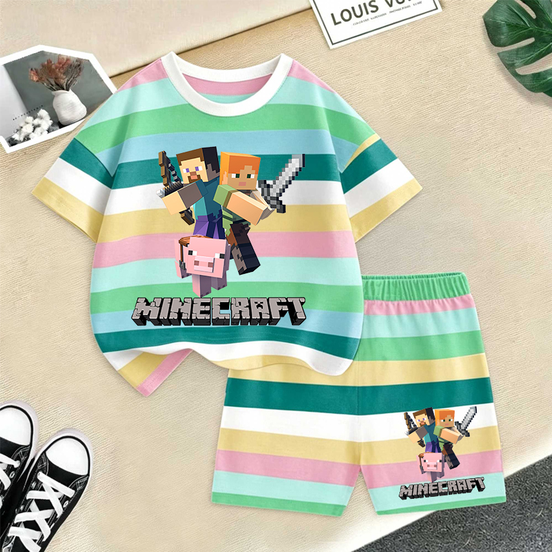 Minecrafted Girl boy Summer T  - Baby Clothing Deals recension och pris