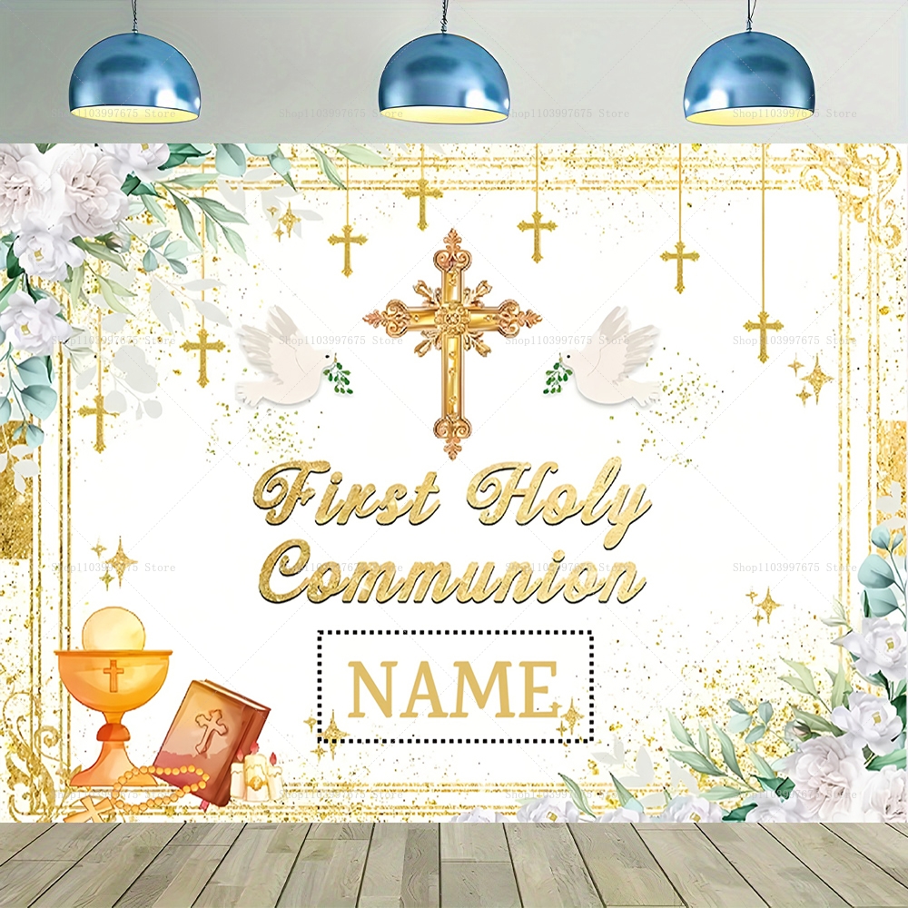 Custom Boy Girl First Holy Com - Baby Clothing Easter recension och pris