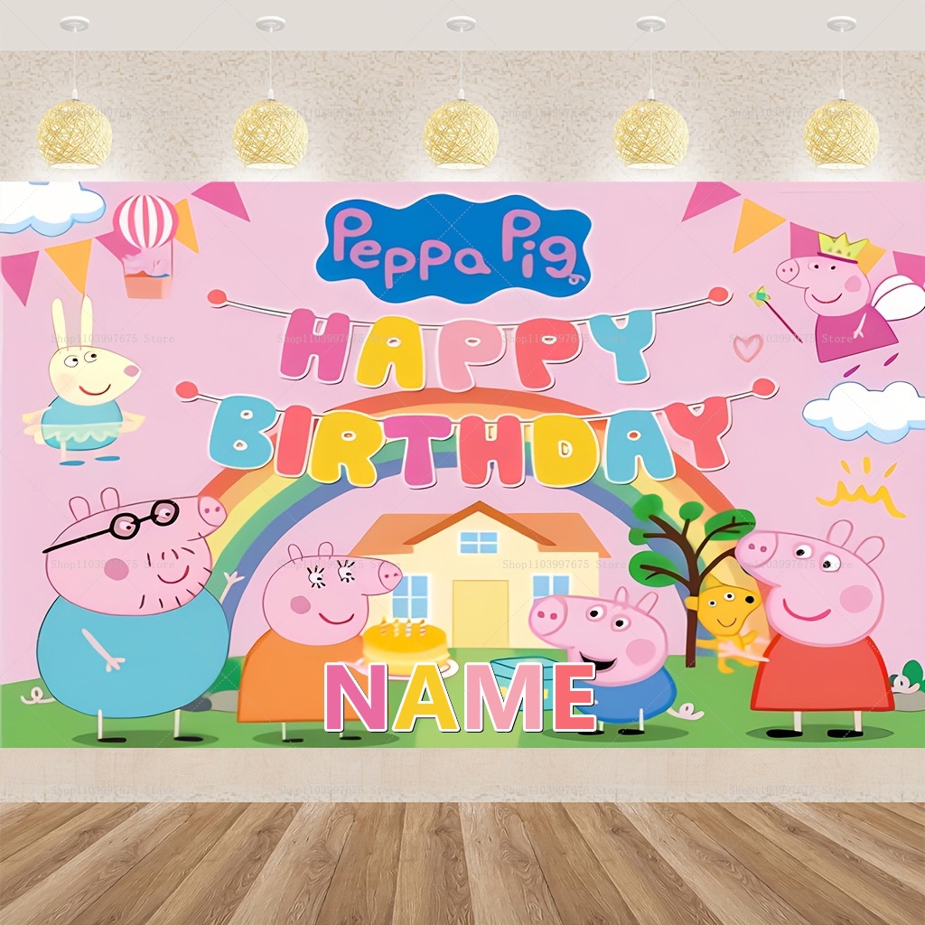 Custom Name Cartoon Peppa Pig  - Baby Clothing Easter recension och pris