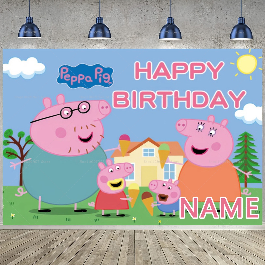 Custom Name Cartoon Peppa Pig  - Baby Clothing Easter recension och pris