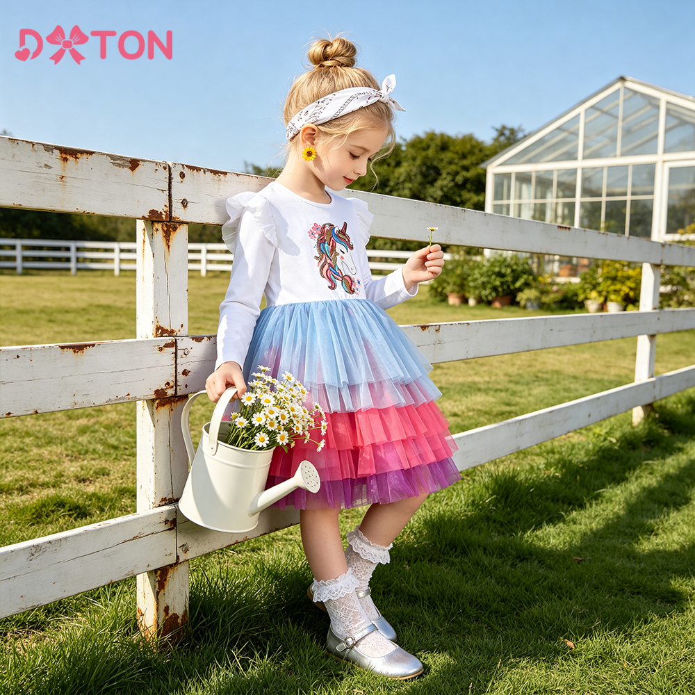 DXTON Children Cake Dress For  - Baby Clothing Layers recension och pris