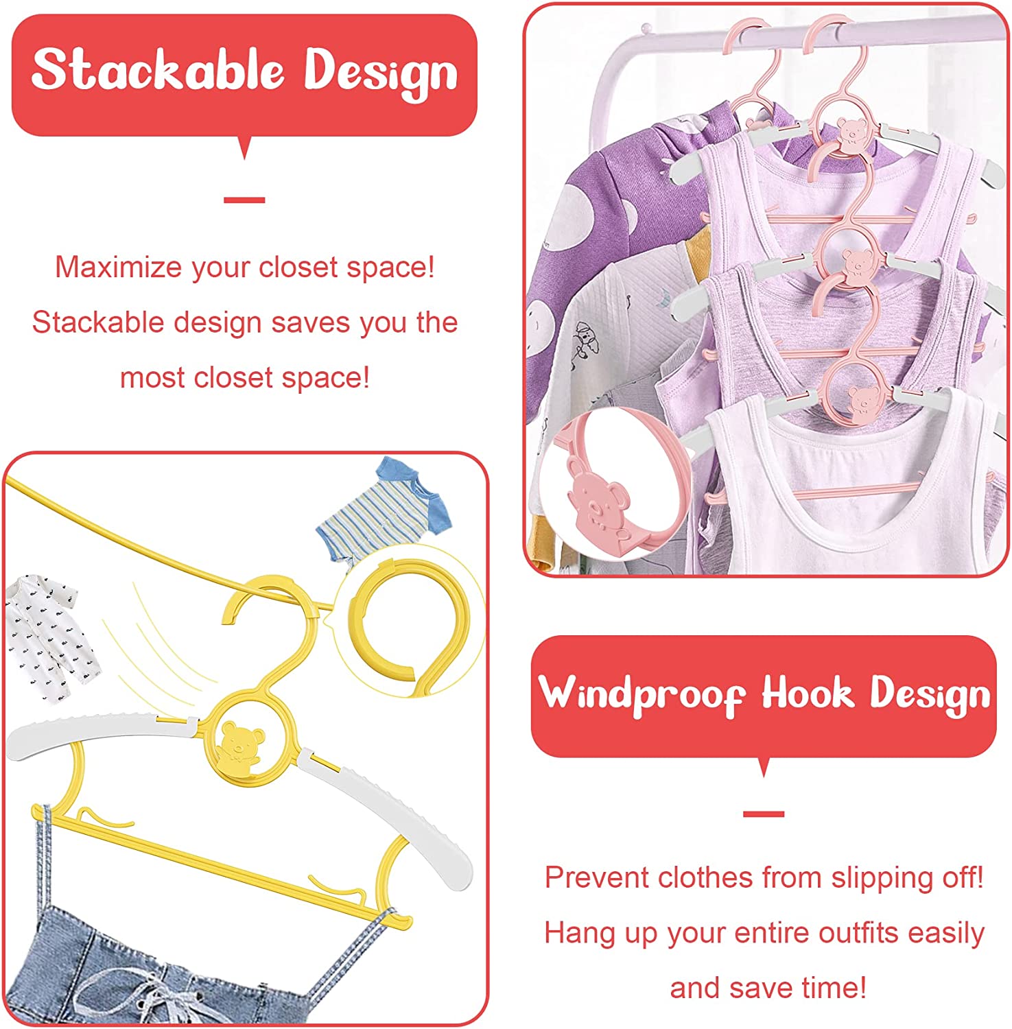 UNTIOR Non-slip Baby Clothes H - Baby Clothes Organiser recension och pris