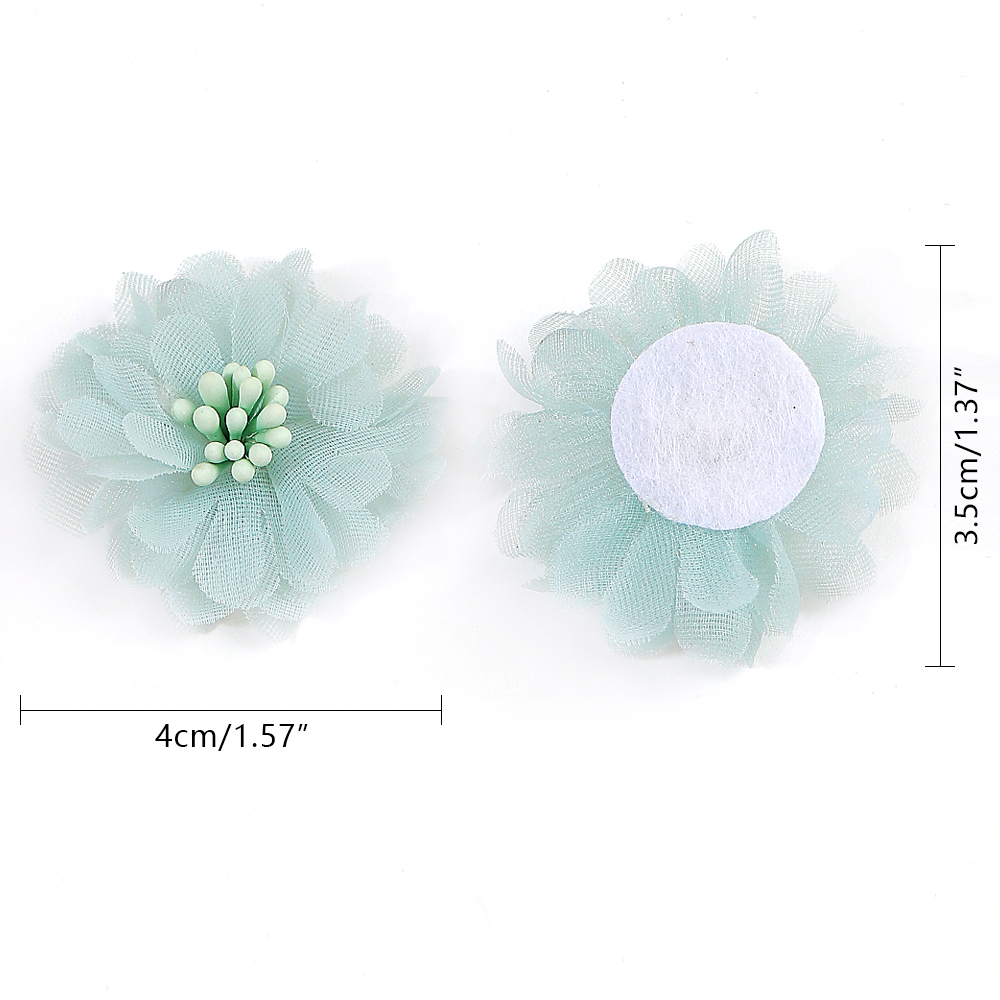 10Pcs 4cm Chiffon Flowers Head - Baby Clothing Yarn recension och pris