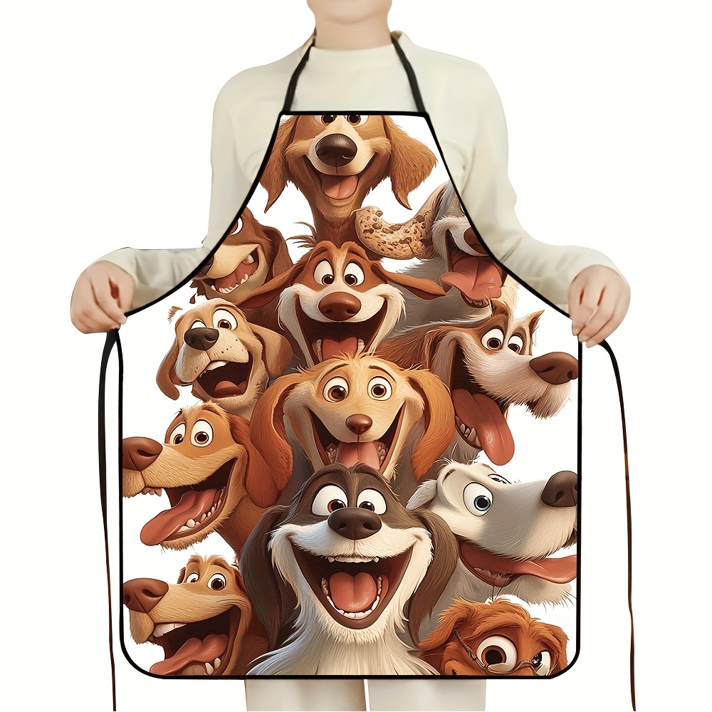 Cartoon Dog Pack Apron – 8 Pla - Printed Bibs Pack recension och pris