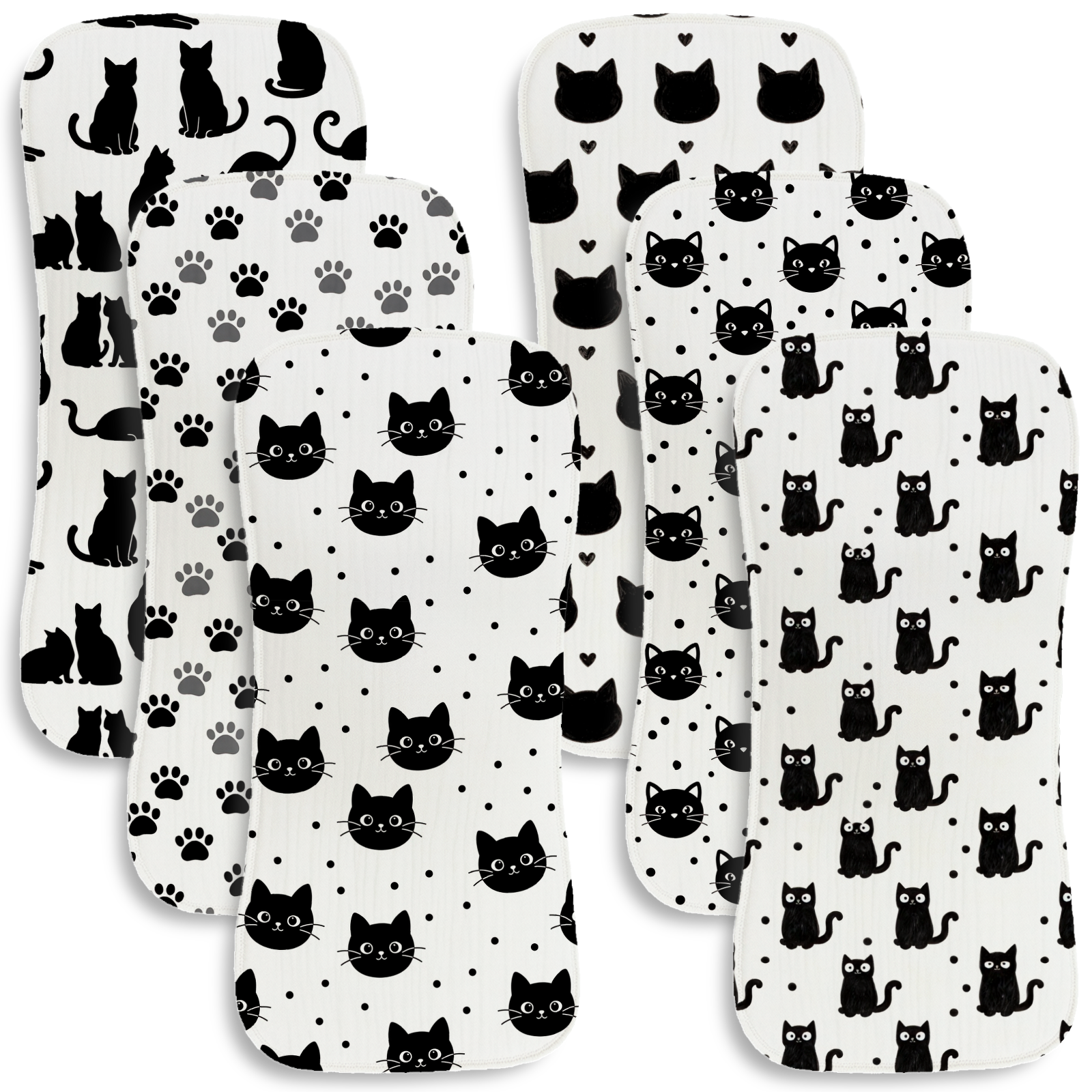 6 Piece Absorbent Gauze Burp P - Printed Bibs Pack recension och pris
