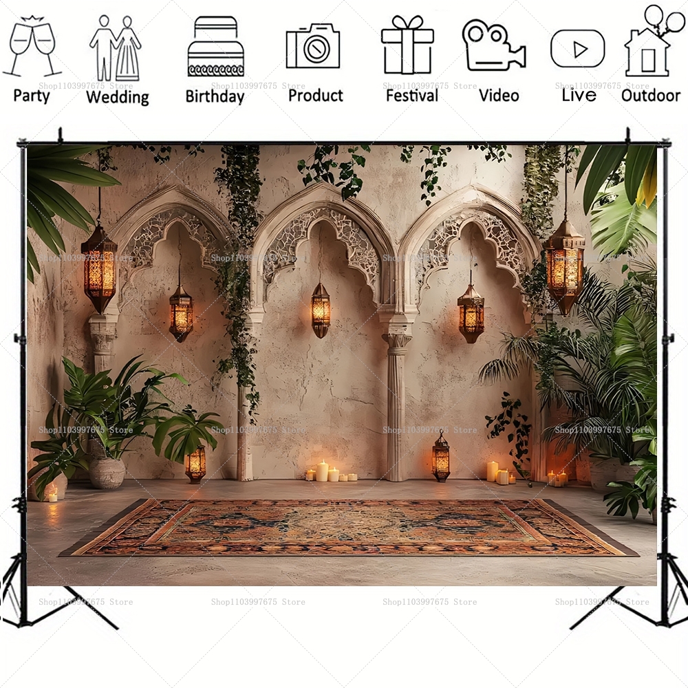 Moroccan Palace Backdrop Arabi - Baby Clothing Easter recension och pris