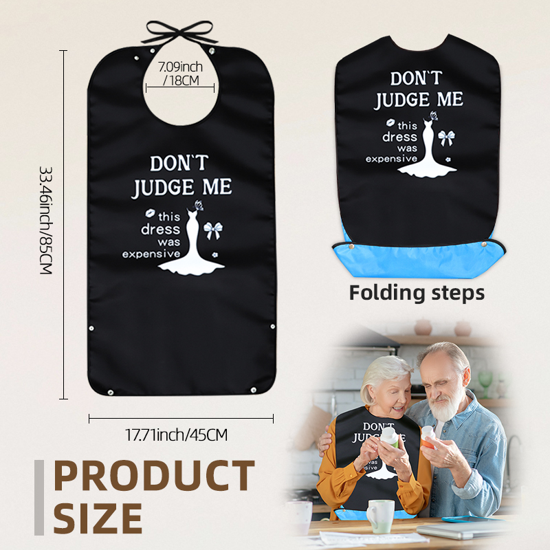 2-Pack Dining Bibs for Seniors - Printed Bibs Pack recension och pris