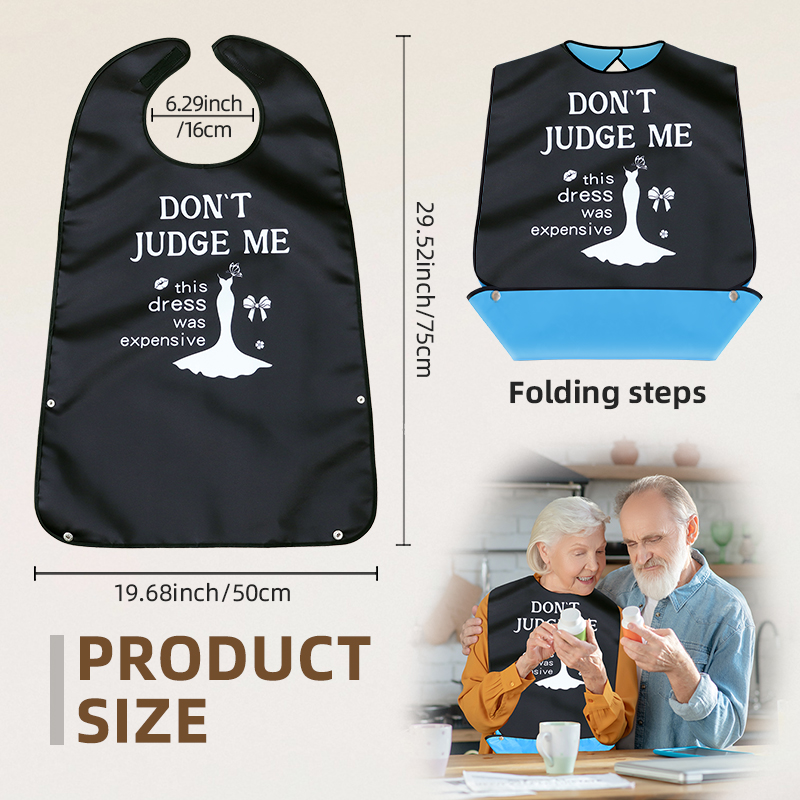 2-Pack Dining Bibs for Seniors - Printed Bibs Pack recension och pris