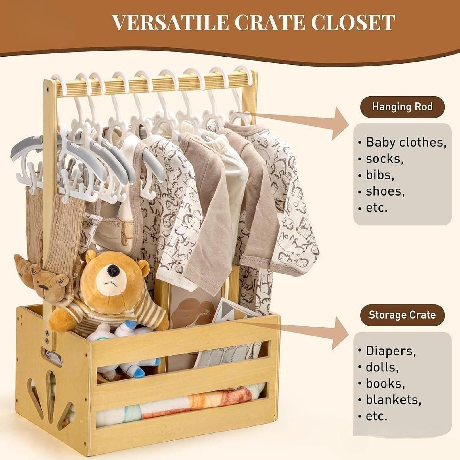 Wooden Baby Shower Crate Close - Baby Clothes Organiser recension och pris