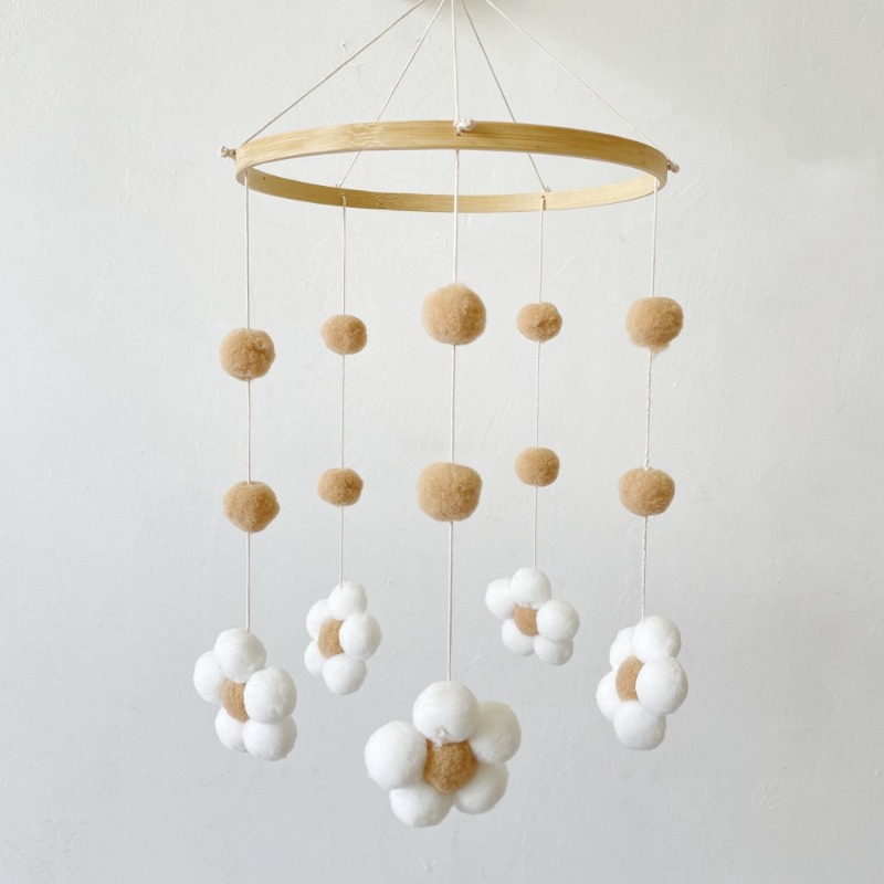 1pcs Ins Nordic Fur Ball Flowe - Baby Clothing For Bed recension och pris